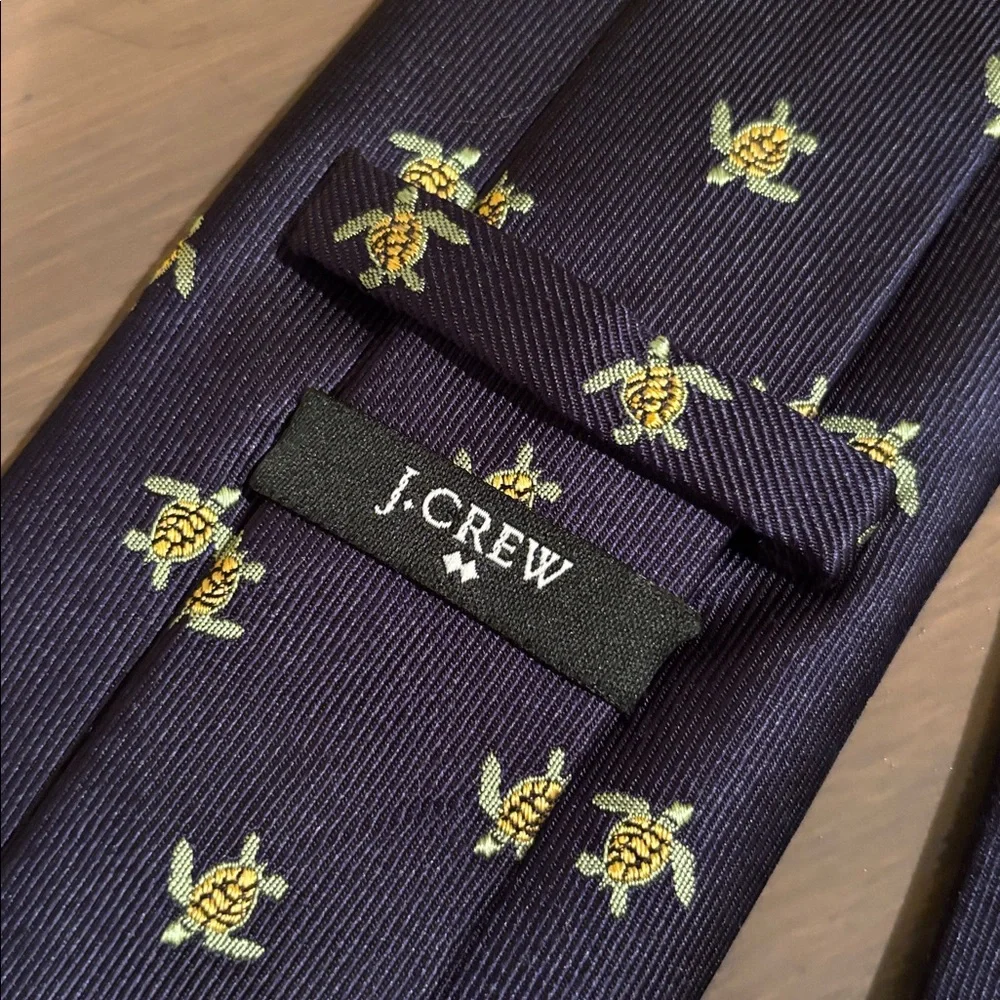 Turtles J.CREW silk tie